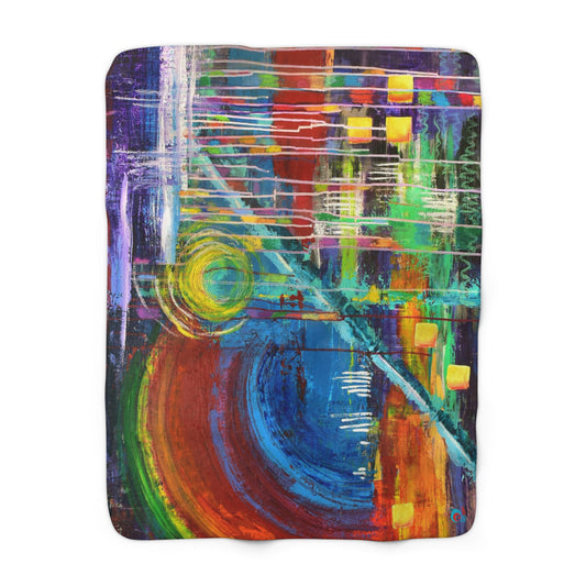 Sherpa Fleece Blanket - art "Breakthrough"