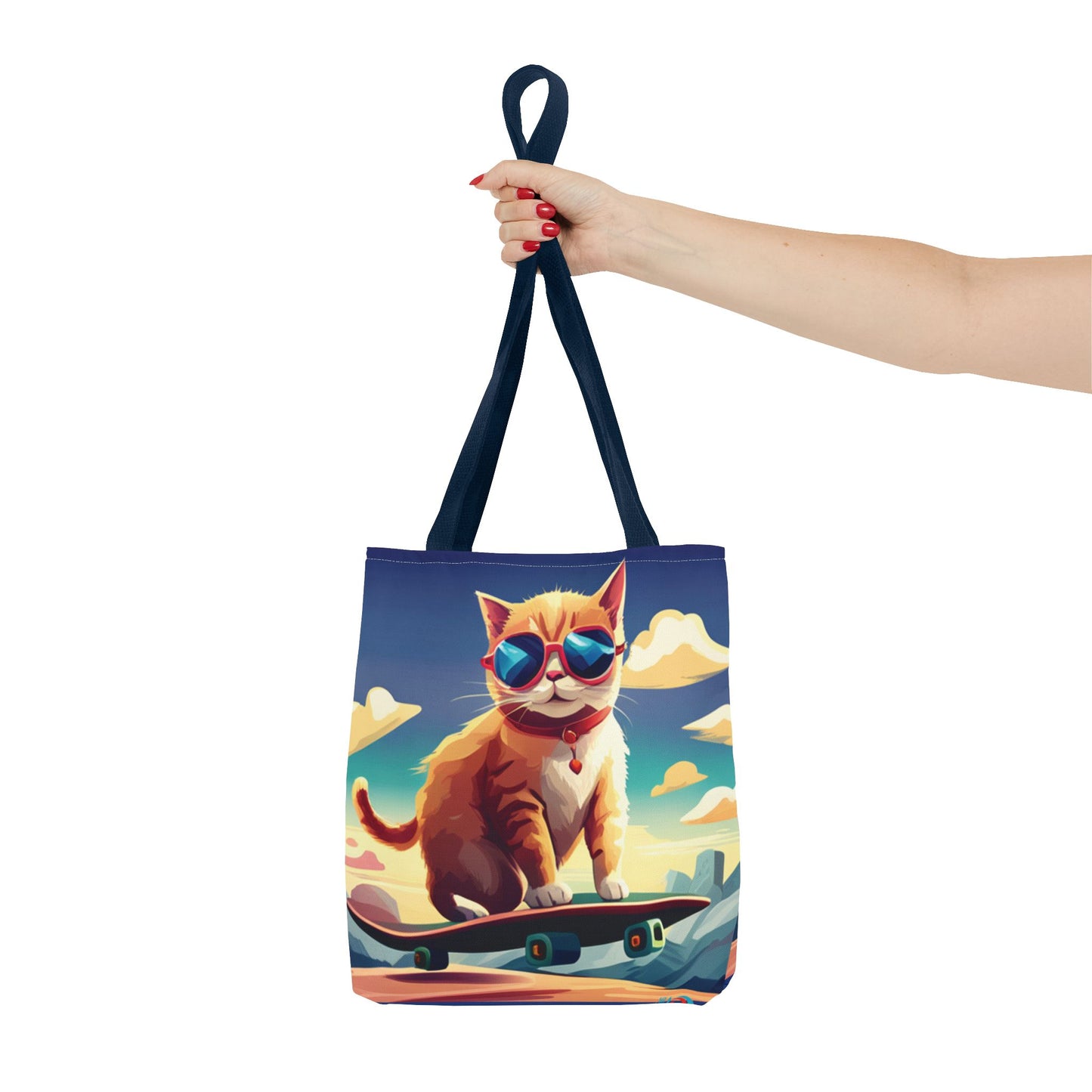 Everything Tote - cat on skateboard