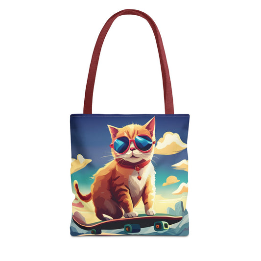 Everything Tote - cat on skateboard