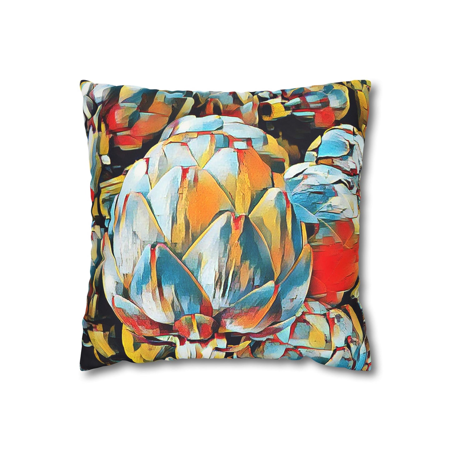 Pillow Case - Faux Suede with artichoke design