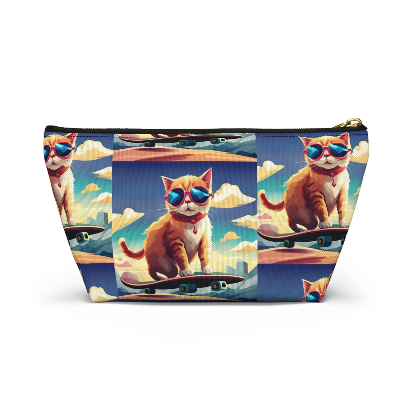 Travel zipper bag - Skatin' Kitty