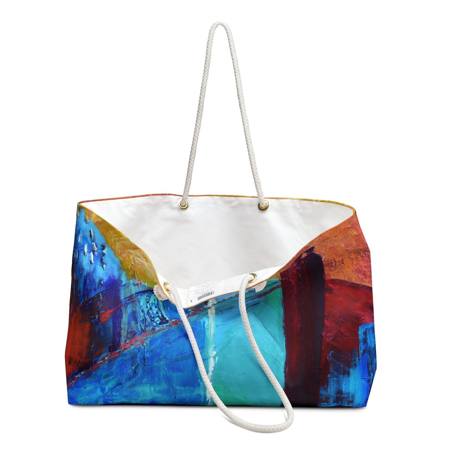 Weekender Bag with art, 'What Was Then'
