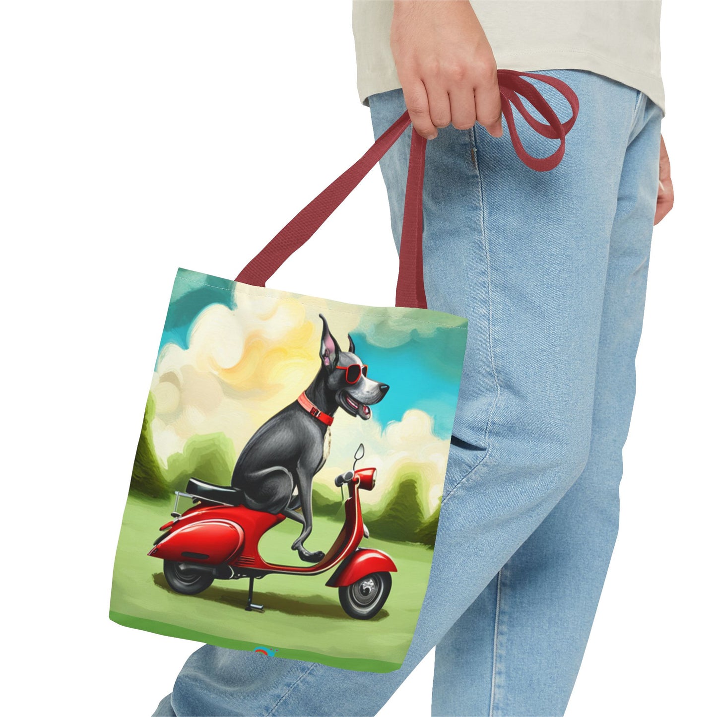 Everything Tote,  'Cruisin' Pup' art
