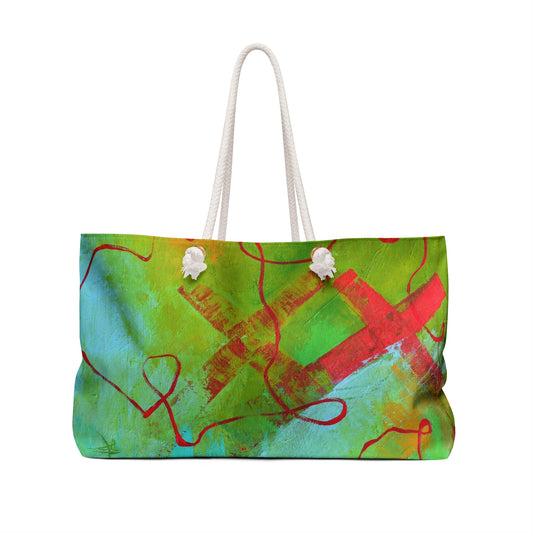 Weekender Bag with art, 'Times and Again'
