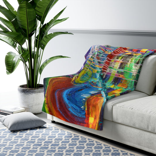 Sherpa Fleece Blanket - art "Breakthrough"