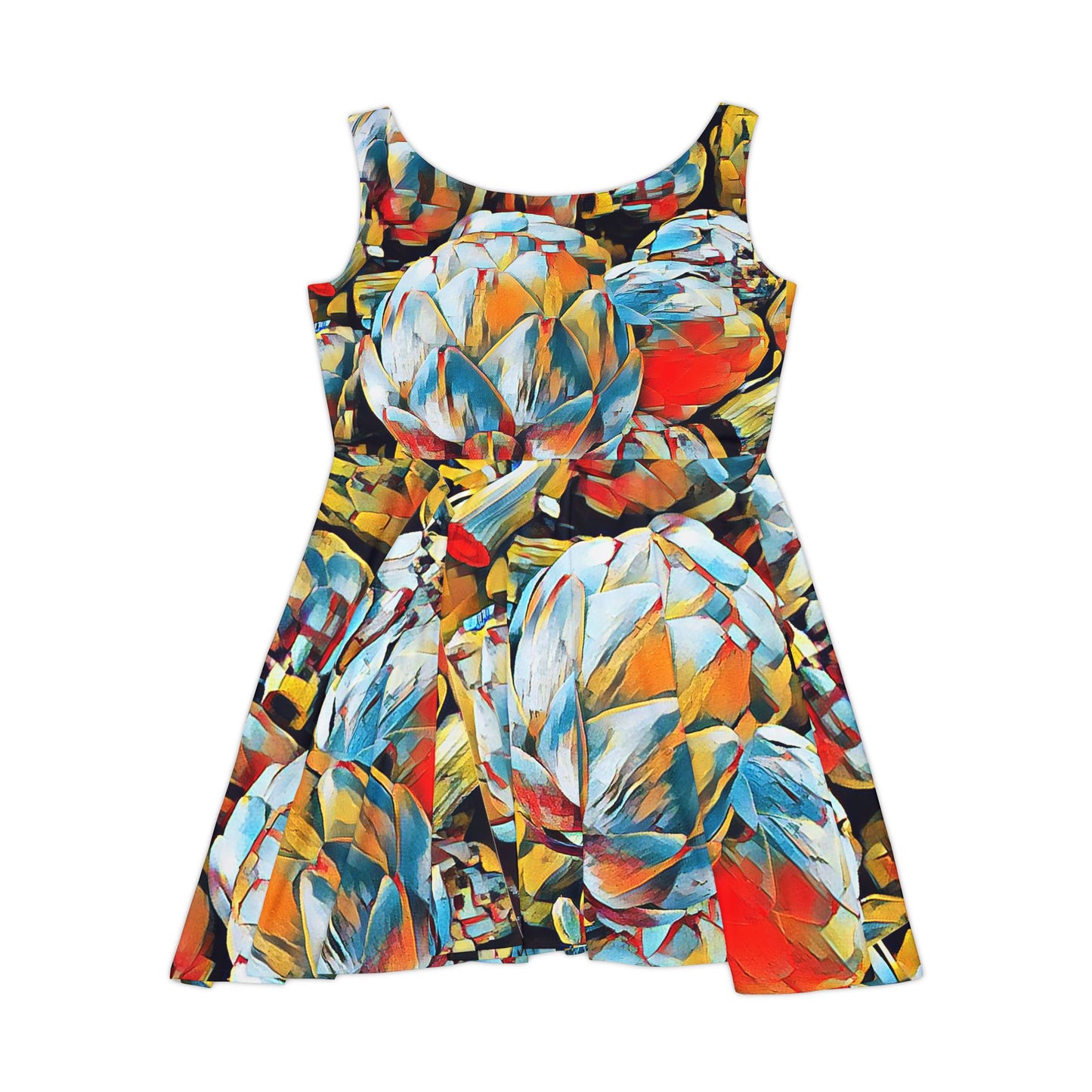 Dress with artful artichokes