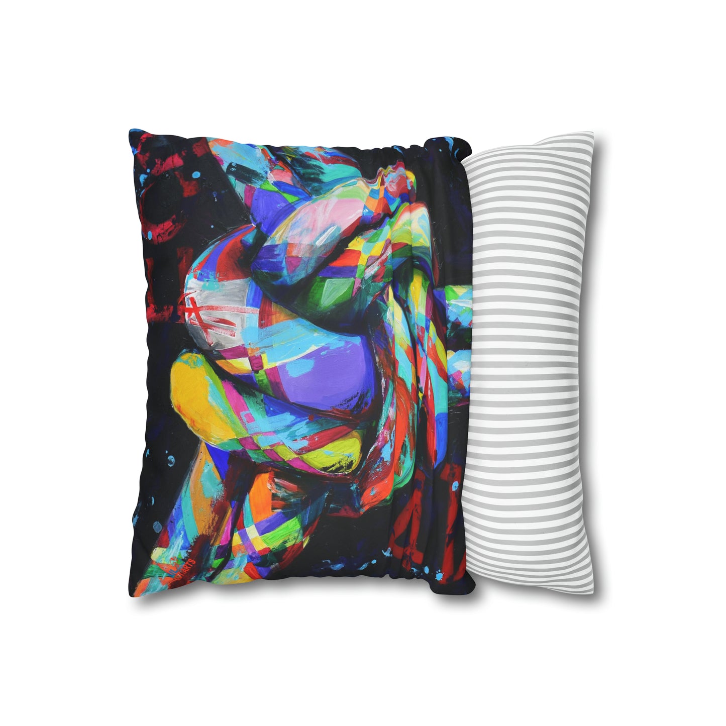 Art Throw Pillow, 3 Fold Cord