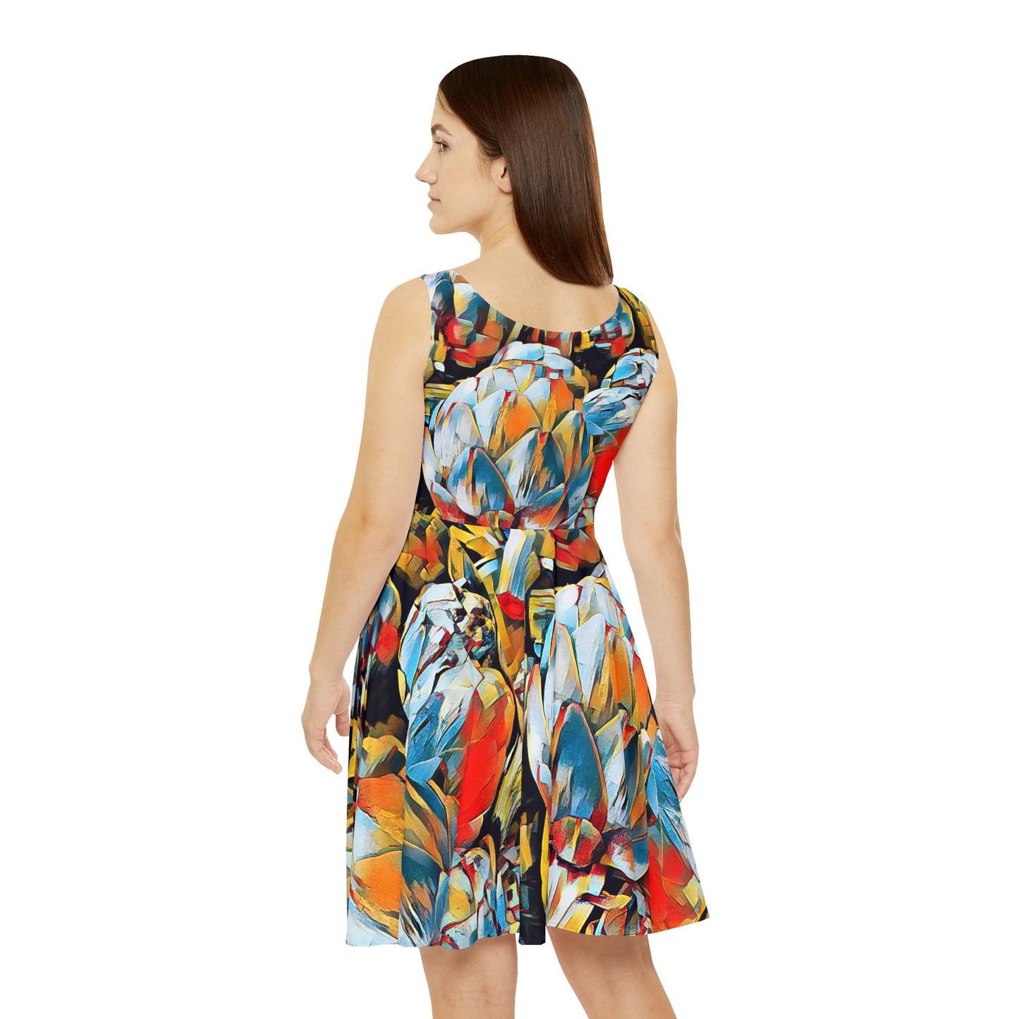 Dress with artful artichokes