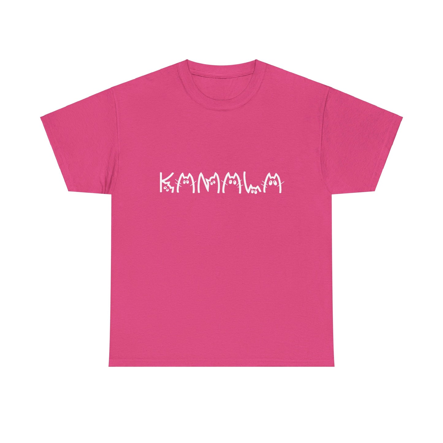 Kamala Cat T-shirts [ S - 5XL] WHITE writing