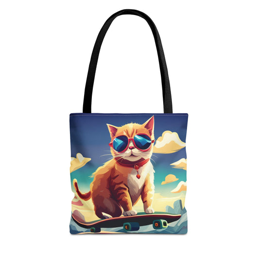 Everything Tote - cat on skateboard