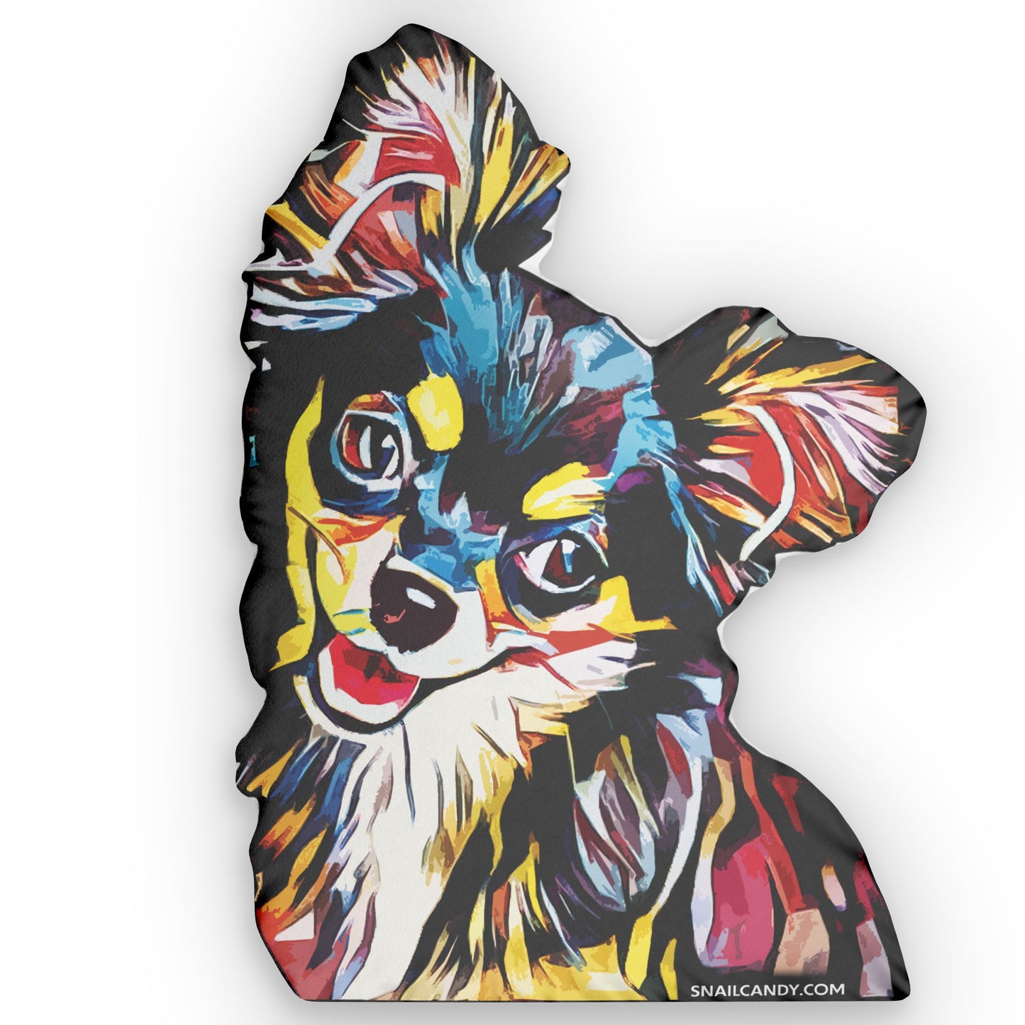 Colorful Chihuahua Shaped Pillow