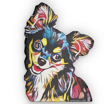 Colorful Chihuahua Shaped Pillow