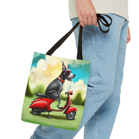 Everything Tote,  'Cruisin' Pup' art