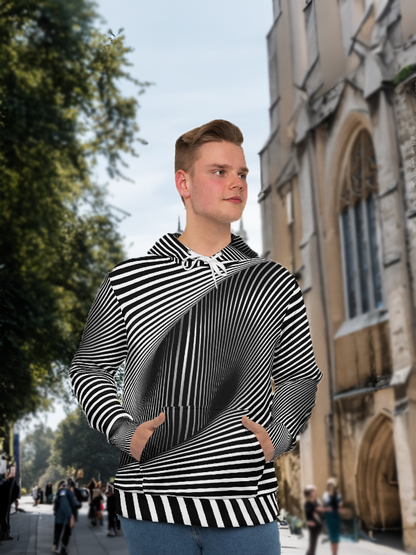 Hoodie with BW Optical Illusion