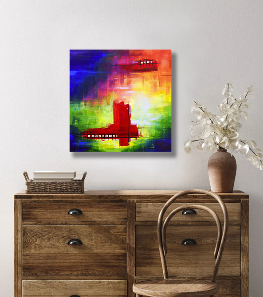 'By Land or By Sea', painting