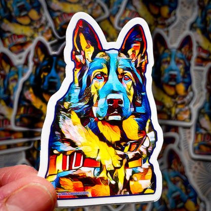 Sticker - Belgian Malinois military dog