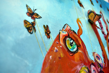 'Migration' multi-media painting