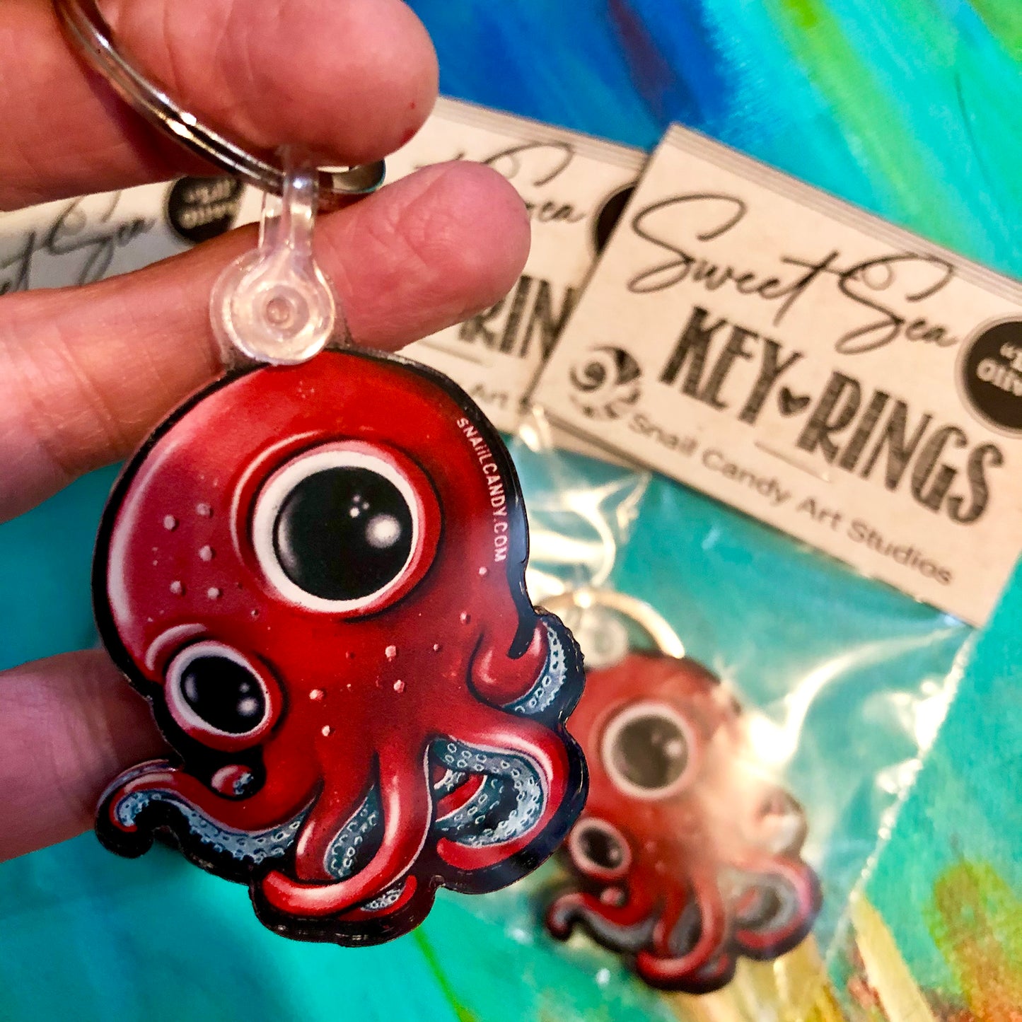 key charm - 'Olive' the Octopus by Tif Choate