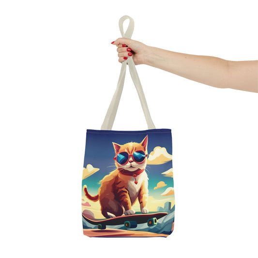 Shopping Bags - Reusable Bag with Skatin' Kitty