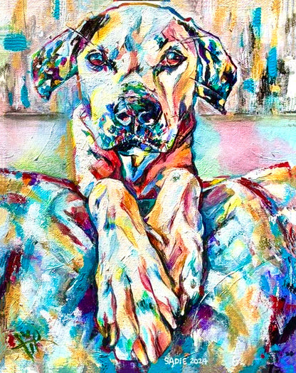 Sadie, commissioned pet painting