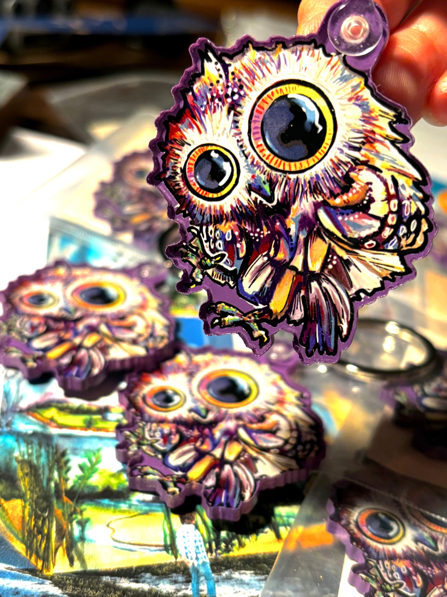 Bag Charm -  Flammulated Owl