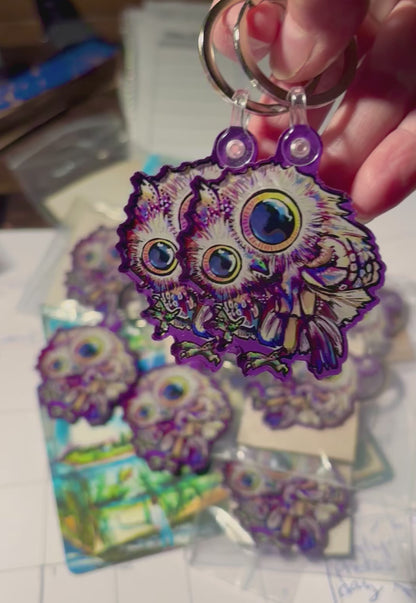 Bag Charm -  Flammulated Owl