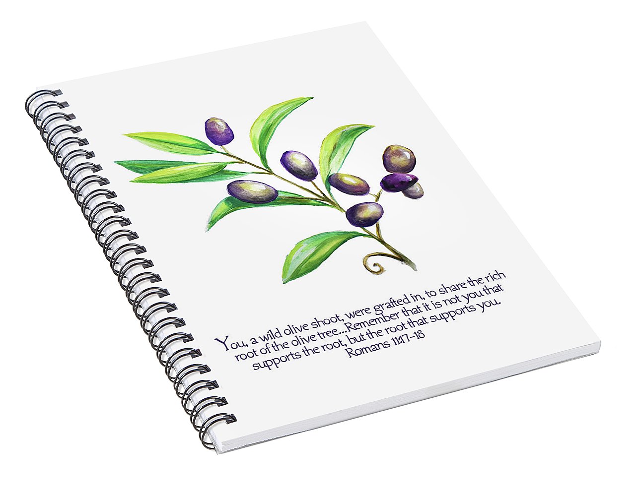 'Wild Olive Shoot' - Spiral Notebook